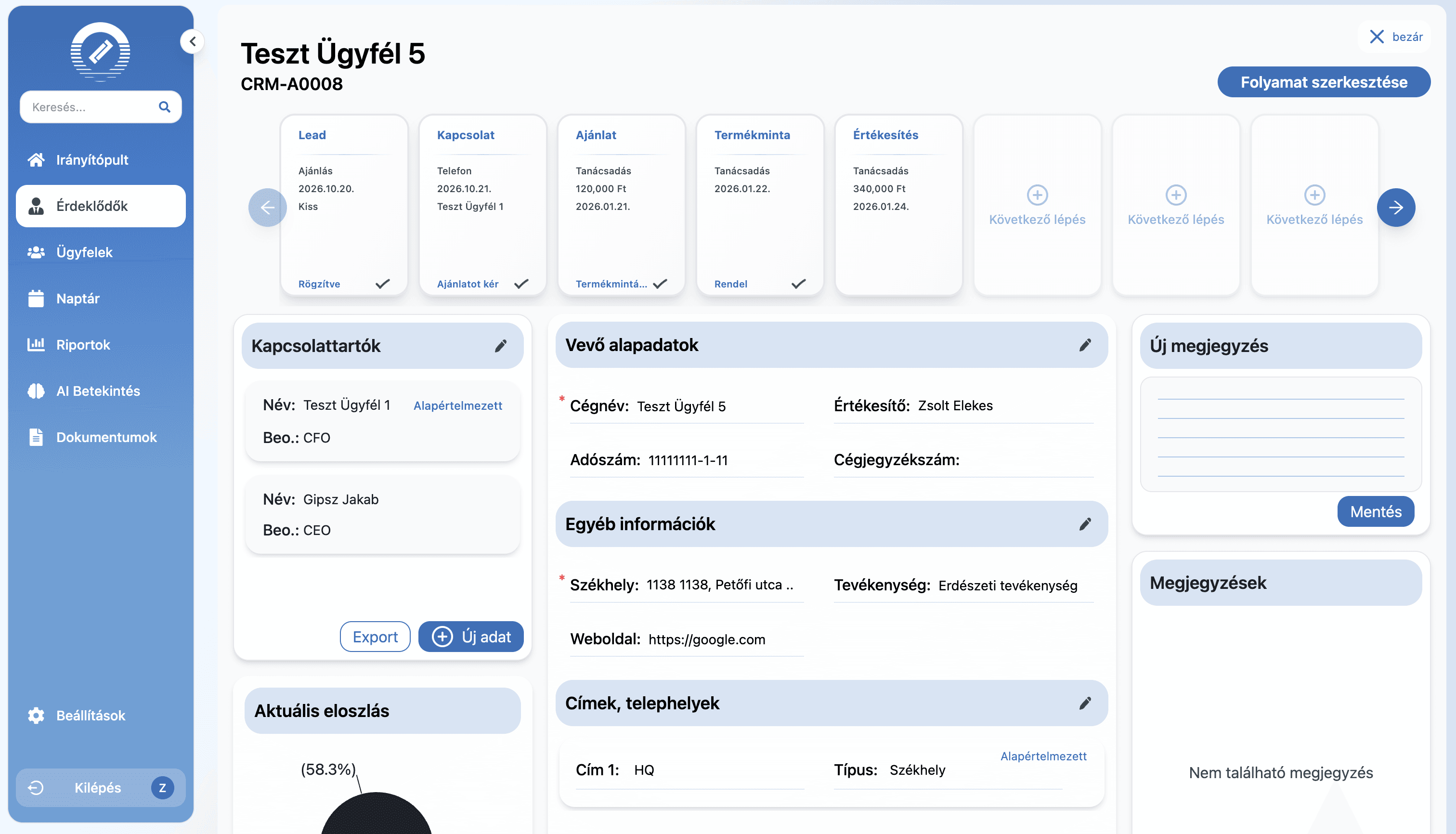 Minden egy helyen egy központi rendszerben